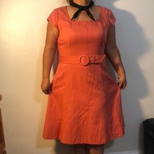 Ann Taylor A line shape, peach color size 14